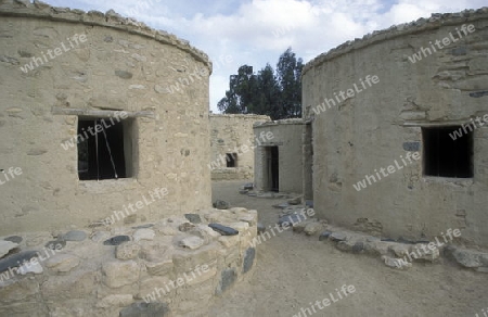 Das Neolithische Dorf von Khirokitia im sueden von Zypern im Mittelmeer.  
