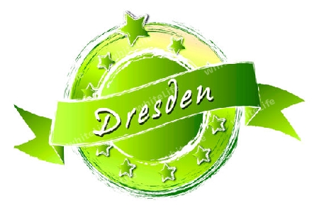 DRESDEN - Banner, Logo, Symbol im Royal Grunge Style fuer Praesentationen, Flyer, Prospekte, Internet,...