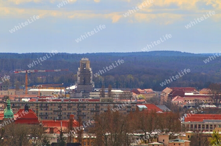 Potsdam von oben, Blick zur Garnisonkirche