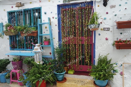 Bunt dekoriertes Haus in Andalusien