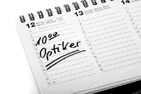 Termineintrag " Optiker " in einem Terminkalender