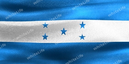 Honduras flag - realistic waving fabric flag