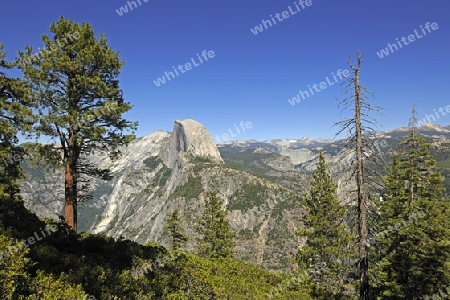 Half Dome, gesehen vom Glacier Point , Yosemite Nationalpark, Kalifornien, USA