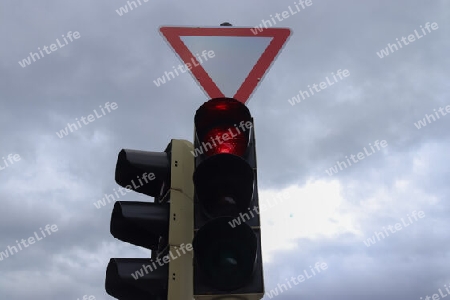 Green and red traffic lights for pedestrian and cars found in Germany