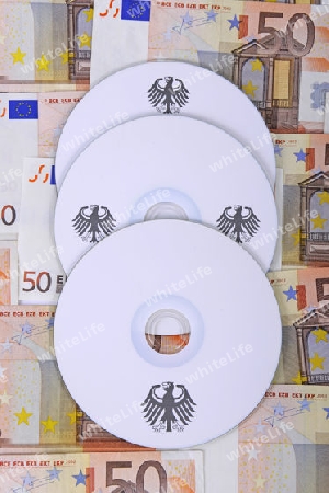 CD, Geldscheine, 50 Euro Noten, Geldscheine