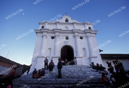 the church in the Village of  Chichi or Chichicastenango in Guatemala in central America.   