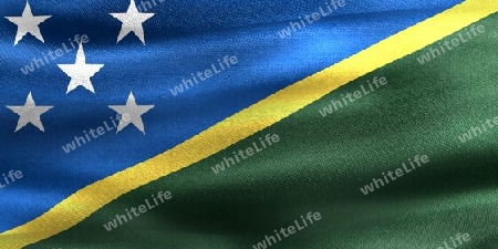 Solomon Islands flag - realistic waving fabric flag