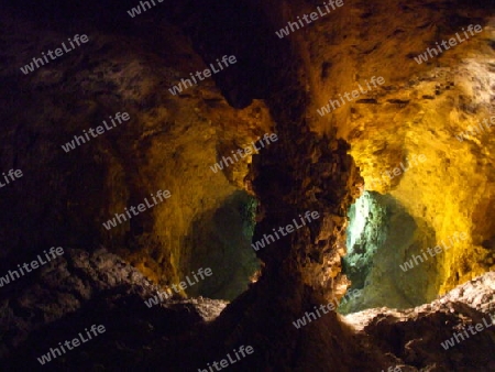 Lanzarote, Cueva Verde,Seespiegelung,Geheimnis der Gr?nen H?hle