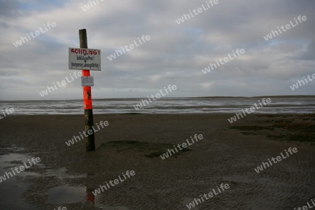 Warnung im Wattenmeer