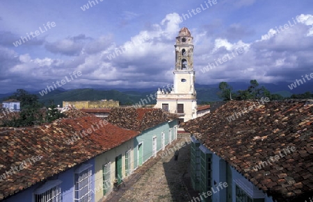  the old Town of the Village of trinidad on Cuba in the caribbean sea.