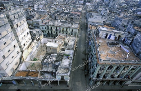 the old town of the city Havana on Cuba in the caribbean sea.