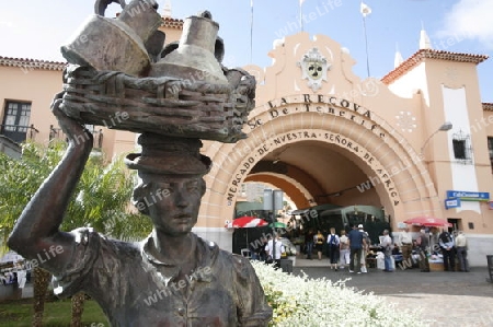 The Market Hall of the City of Santa Cruz on the Island of Tenerife on the Islands of Canary Islands of Spain in the Atlantic.  