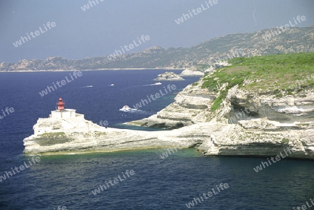 Blick von den Klippen von Bonfacio, Korsika