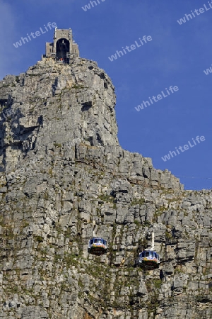 Gondeln der Seilbahn zum Tafelberg,   Kapstadt, West Kap, Western Cape, S?dafrika, Afrika