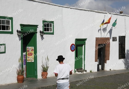  the old town of Teguise on the Island of Lanzarote on the Canary Islands of Spain in the Atlantic Ocean. on the Island of Lanzarote on the Canary Islands of Spain in the Atlantic Ocean.
