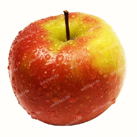 Nasser Apfel mit Beschneidungspfad