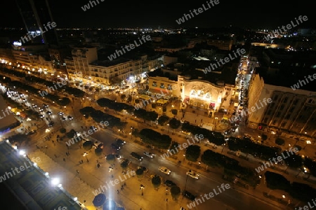 Afrika, Tunesien, Tunis, Avenue Habib Bourguiba, Nacht, 

