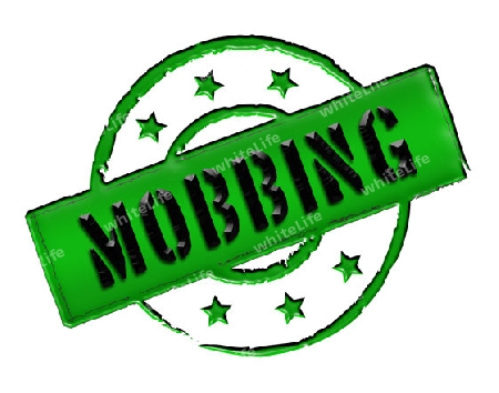 MOBBING - Zeichen / Symbol im Retro Stil fuer Praesentationen, Prospekte, Internet, ...