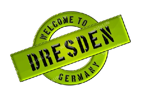 Illustration of WELCOME TO DRESDEN as Banner for your presentation, website, inviting...