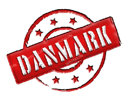 Sign and stamp named Danmark / Denmark for your presentation, for websites and many more.
