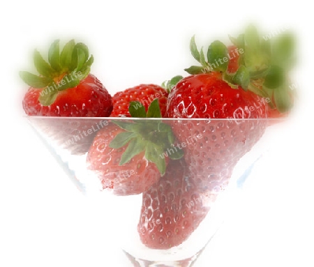 Erdbeeren im Cocktailglas