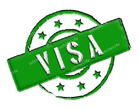 Sign and stamp named "VISA" for your presentation