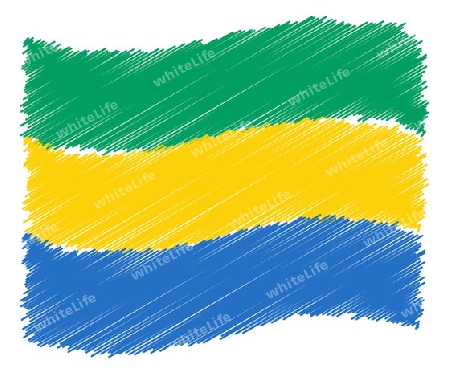 Gabon- The beloved country as a symbolic representation as heart - Das geliebte Land als symbolische Darstellung als Herz
