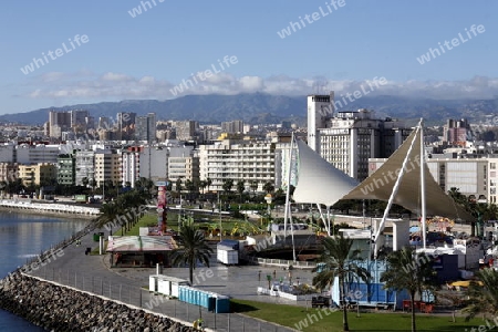 the city Las Palmas on the Canary Island of Spain in the Atlantic ocean.