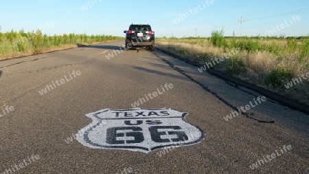Route 66 Stra?enmarkierung Texas