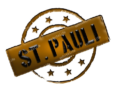 Sign and stamp for your presentation, for websites and many more named  St. Pauli