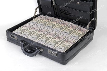 Koffer voller 50 Dollarscheine, Geldkoffer