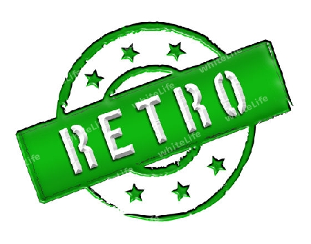 Sign, symbol, stamp or icon for your presentation, for websites and many more named RETRO