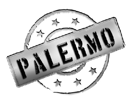 Sign and stamp for your presentation, for websites and many more named Palermo