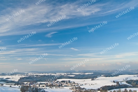 winterliche Landschaft mit Bergen