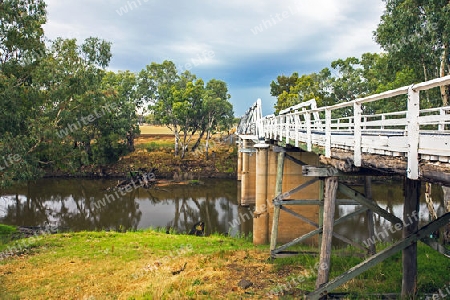 Rawsonville Bridge over the Macquarie River near Dubbo Australia
