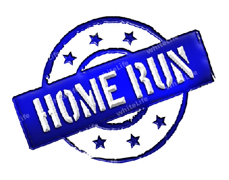 Sign, symbol, stamp or icon for your presentation, for websites and many more named HOME RUN