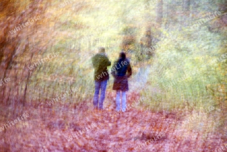 Paar im Wald