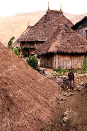 Ein Bauer in einem Bauerndorf beim Bergdorf Maubisse suedlich von Dili in Ost Timor auf der in zwei getrennten Insel Timor in Asien.