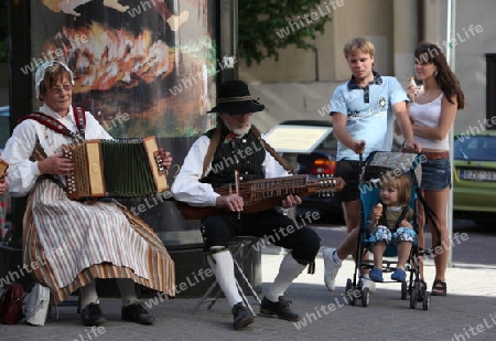 a Summer Festival in a Parc in the old City of Vilnius in the Baltic State of Lithuania,  