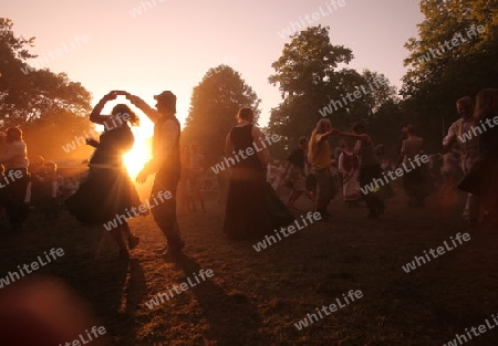 a Summer Festival in a Parc in the old City of Vilnius in the Baltic State of Lithuania,  