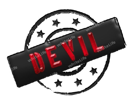 Sign, symbol, stamp or icon for your presentation, for websites and many more named DEVIL