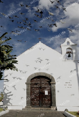 The Iglesia  San Telmo of  Puerto de la Cruz on the Island of Tenerife on the Islands of Canary Islands of Spain in the Atlantic.  