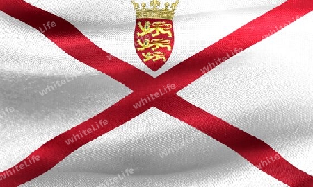 Jersey flag - realistic waving fabric flag