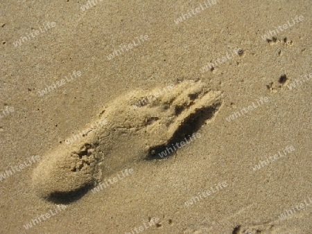 Fu?abdruck im Sand