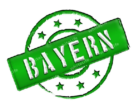 Sign and stamp for your presentation, for websites and many more named  Bayern