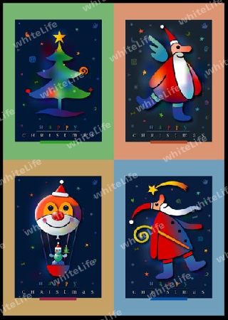 Vier Weihnachtskarten