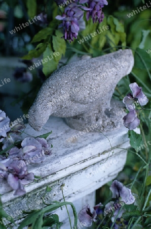 Gartendeko Steinfigur Taube