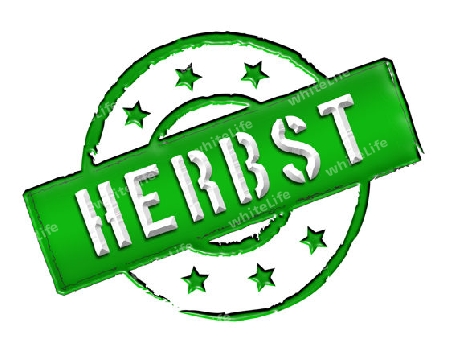 Sign and stamp for your presentation, for websites and many more named HERBST