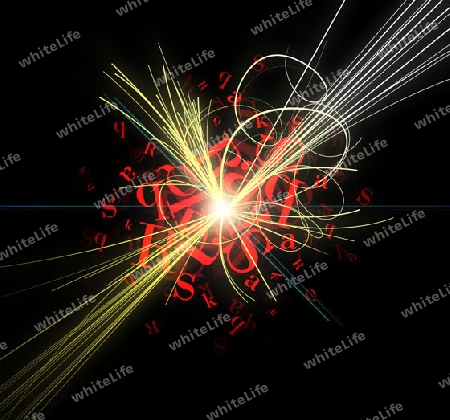 Higgs-Boson-Teilchen mit Lettern-Emission
