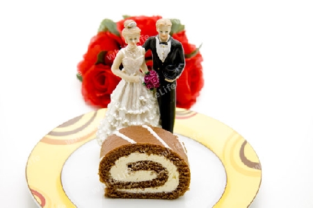 Kuchen mit Brautpaar
